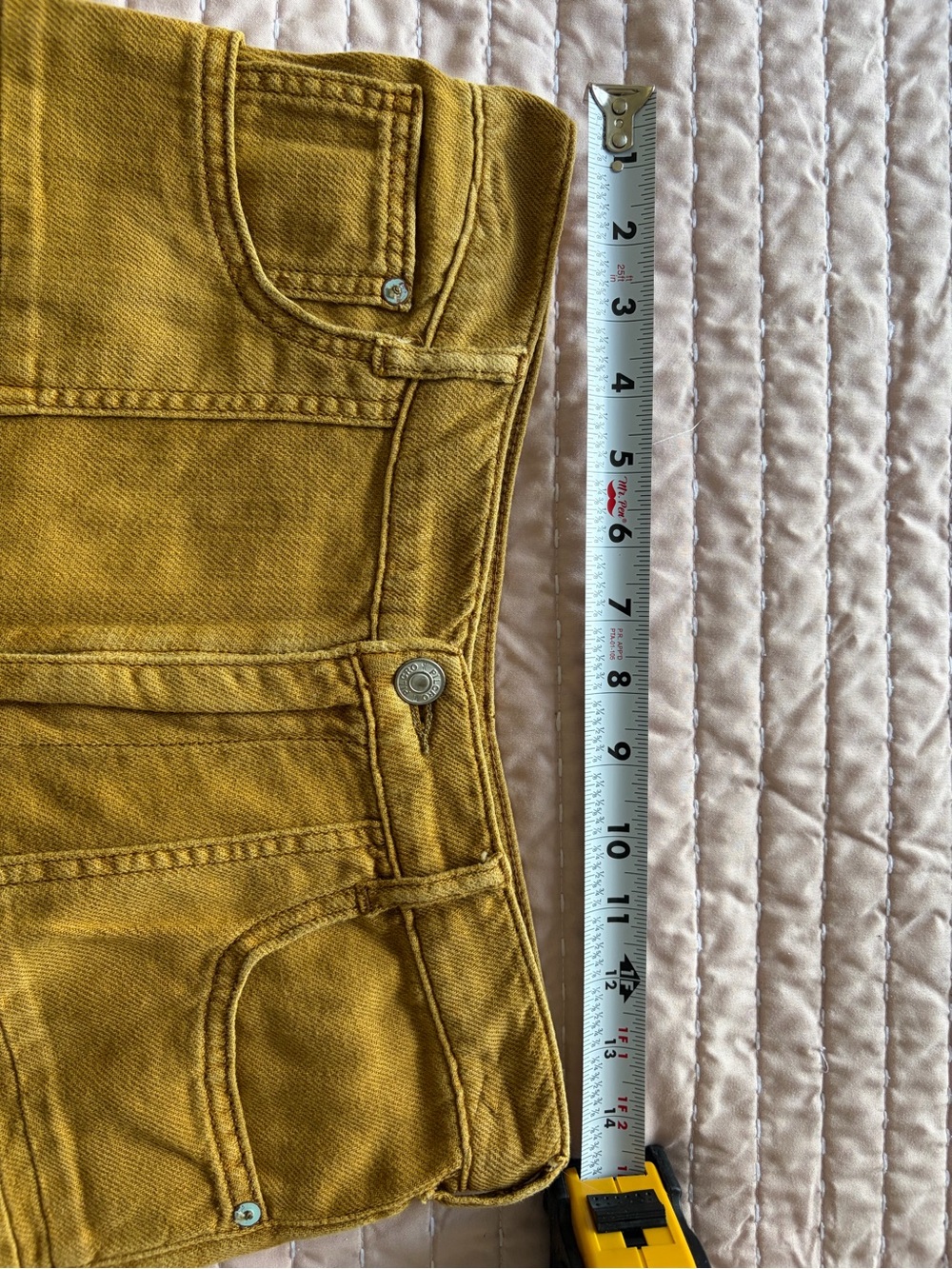 Pilcro Golden Mustard High-Rise Wide Leg Pants - Picture 6 of 7